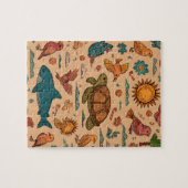 Zomer Dieren Strand Puzzel Cadeau (Horizontaal)