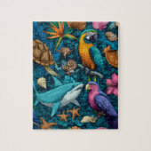 Zomer Dieren Strand Puzzel Geschenk (Verticaal)