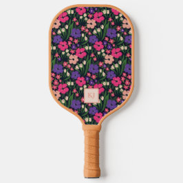Zomer Ditsy Floral Monogrammed Pickleball Paddle
