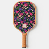 Zomer Ditsy Floral Monogrammed Pickleball Paddle (Achterkant)