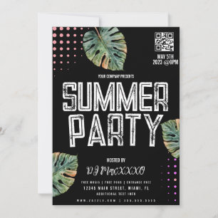 Zomer DJ Evenement Feest Bar Club Flyer Kaart