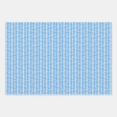 Zomer Donker Azure Kobalt Blauwe Strepen Art Patte Inpakpapier Vel (Voorkant)