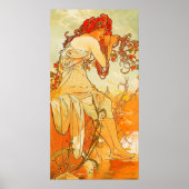  zomer door Alphonse Mucha Poster (Voorkant)