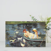 Zomer (door Mary Cassatt) Briefpapier (Staand voorkant)