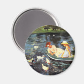 Zomer (door Mary Cassatt) Magneet (Voorkant / Achterkant)