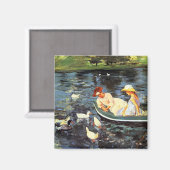 Zomer (door Mary Cassatt) Magneet (Voorkant / Achterkant)