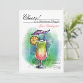 Zomer Drink Uitnodiging (Staand voorkant)