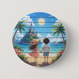 Zomer droom ronde button 5,7 cm