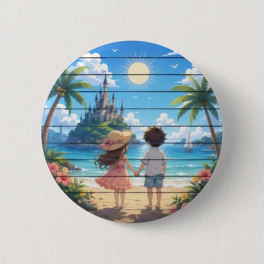 Zomer droom ronde button 5,7 cm (Voorkant)