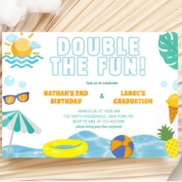 Zomer dubbel feest voor broers, gezamenlijke verja kaart