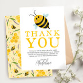 Zomer Eerste Bij-dag 1e Verjaardag Bedankkaart