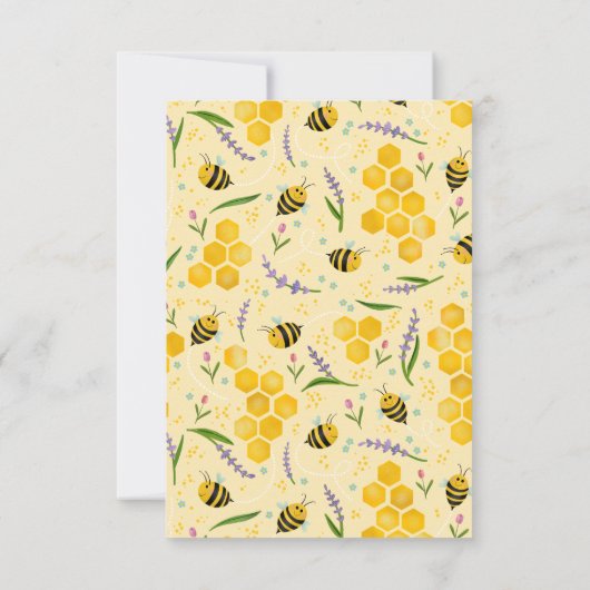 Zomer Eerste Bij-dag 1e Verjaardag Bedankkaart (Achterkant)