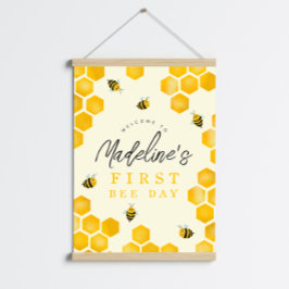 Zomer Eerste Bijen Dag 1e Verjaardag Welkom Teken Perfect Poster