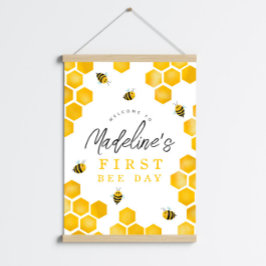 Zomer Eerste Bijen Dag 1e Verjaardag Welkom Teken Perfect Poster