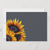 Zomer Elegante Gele Zonnebloemen Huwelijk Kaart (Achterkant)