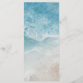 Zomer Elegante Kust Bruiloft Menu Kaarten (Achterkant)