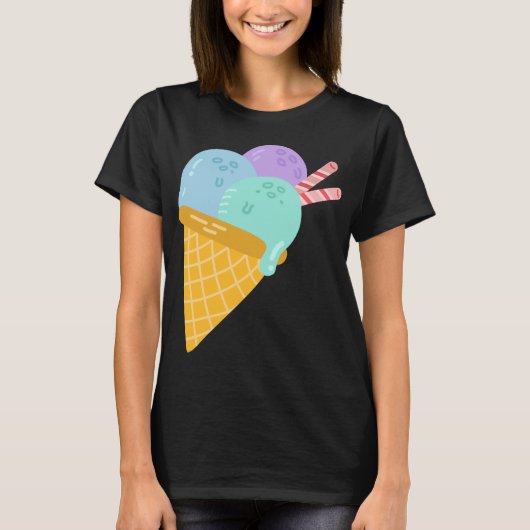 Zomer en Gelato T-shirt voor dames (Voorkant)