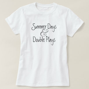 Zomer en honkbal T-shirt