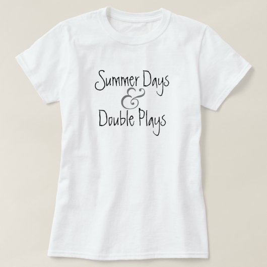 Zomer en honkbal T-shirt (Design voorkant)
