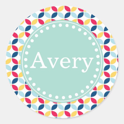 Zomer- en hoofdkleuren Modern Print Sticker (Voorkant)