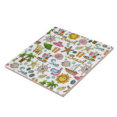 Zomer- en strandpatronen tegeltje (Zijkant)