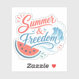 Zomer en vrijheid Patriottische 4 juli esthetiek Sticker