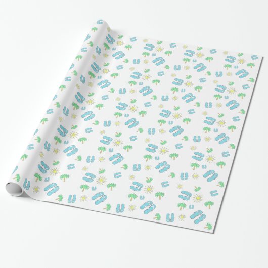 Zomer en Zandalen - Gift Wrap Cadeaupapier (Uitgerold)