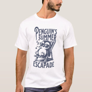 Zomer escapade van de pinguïn t-shirt