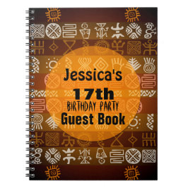 Zomer Etnische 17e Birthday Party Guest Book Notitieboek
