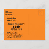 Zomer Etnische 18e Verjaardag Save the Date Aankondigingskaart (Achterkant)