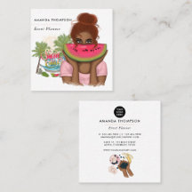 Zomer Event Planner Vierkante Zakelijke Kaart