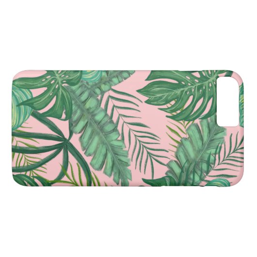 Zomer Exotische groene bladeren Case-Mate iPhone Case (Achterkant (Horizontaal))