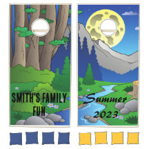 Zomer Familie plezier, achtertuin spel.