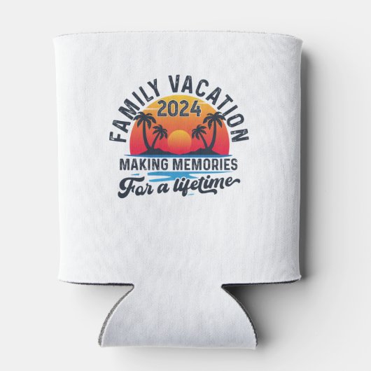 Zomer familie vakantie maken herinneringen blikjeskoeler (Achterkant)