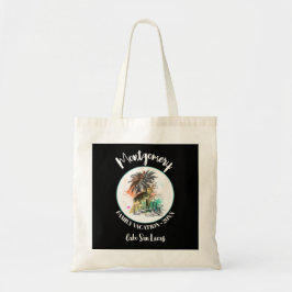 Zomer Familie Vakantie Zwart Tote Bag