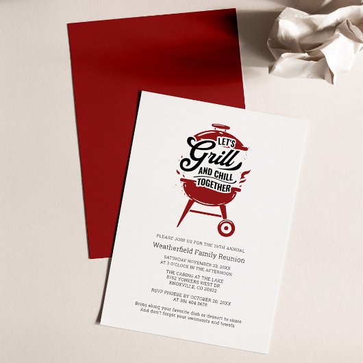 Zomer familiebijeenkomst BBQ-feest Kaart