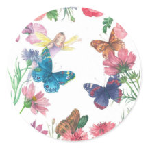 Zomer-fee geïllustreerde bloemige aangepaste naam