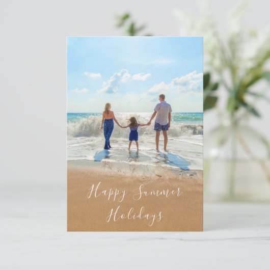 Zomer Feestdagen Kaart Aangepaste foto Uw eigen on (Staand voorkant)