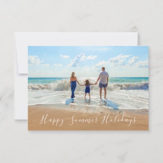 Zomer Feestdagen Kaart Aangepaste foto Uw eigen on (Achterkant)