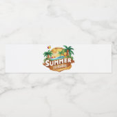 Zomer Feestdagen Picknick & Party Waterfles Etiket (Enkel label)