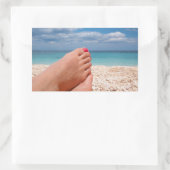 Zomer feestdagen rechthoekige sticker (Tas)