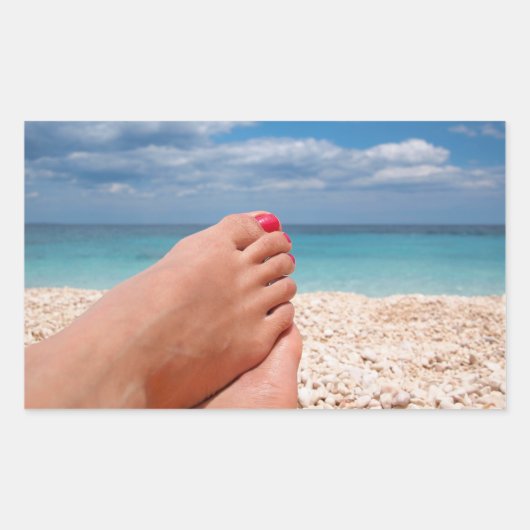 Zomer feestdagen rechthoekige sticker (Voorkant)