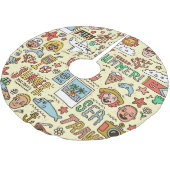 Zomer Feestdagen Reizen Doodle Set Kerstboom Rok (Gekanteld)