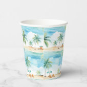 Zomer Feestdagen Strand Palmbomen - Papieren Bekers (Rechts)