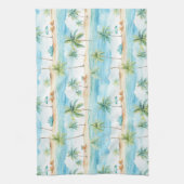 Zomer Feestdagen Strand Palmbomen - Theedoek (Verticaal)