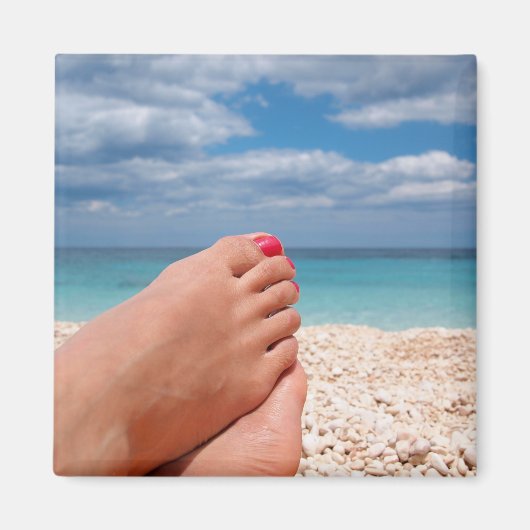 Zomer feestdagen vierkante magneet (Voorkant)