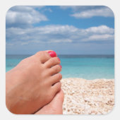 Zomer feestdagen vierkante sticker (Voorkant)