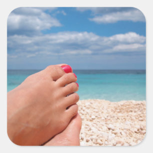 Zomer feestdagen vierkante sticker