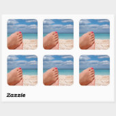 Zomer feestdagen vierkante sticker (Vel)