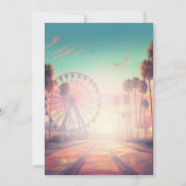 Zomer Festival Verjaardag Party Uitnodiging (Achterkant)